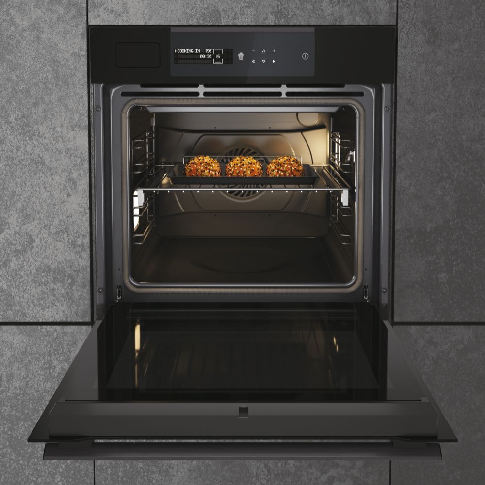 Horno Vapor Haier HWO60SM6S9BH Clase A 9 Funciones WiFi BLE