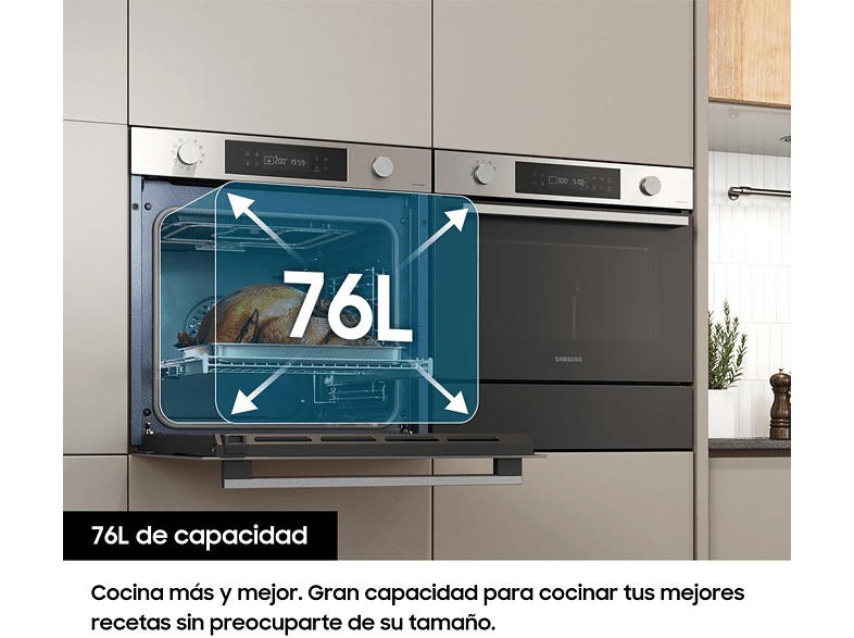 Horno Pirolítico Samsung NV7B41301AS U3 Clase A 76L WiFi