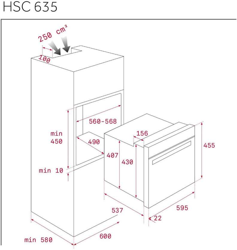 Horno Compacto Teka Hsc A L Cm Hydroclean Pro