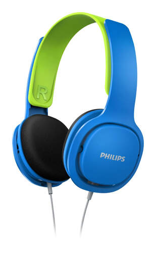 Auriculares Philips SHK2000BL/00 Kids - 12-22000 Hz, 99 dB, 32 Ohmios, Azul y verde