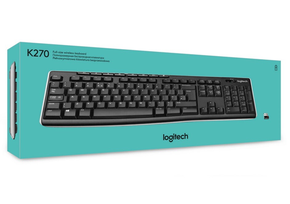 Teclado Inalámbrico Logitech K270 - Qwerty, Botones Programables