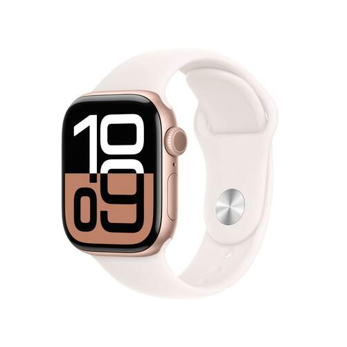 Smartwatch Apple S10 - GPS, 42 mm, Aluminio, Talla M/L, Oro Rosa