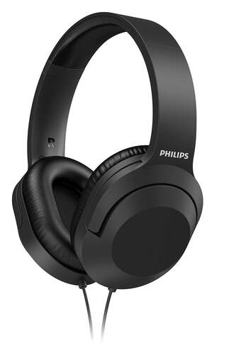 Auriculares Philips TAH2005BK/00 - Diadema, 20Hz-20kHz, 80 dB, 32 Ohm, Negro