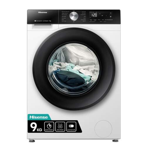 Lavadora Hisense WF3S9043BW3 - Clase A-30%, 9 kg, Drum Clean, 1400 rpm, Blanco