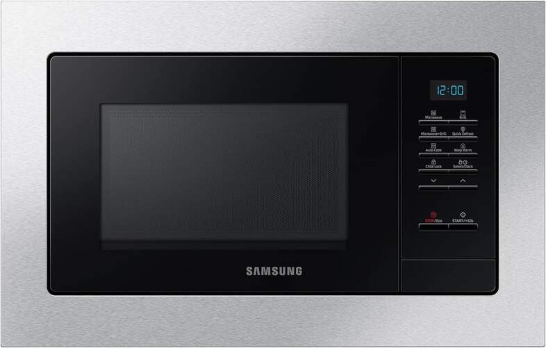 Microondas Integrable Samsung MG23A7013CT/EC - 800W +Grill Fry, 23 Litros, QuickDefrost, 6 Potencias