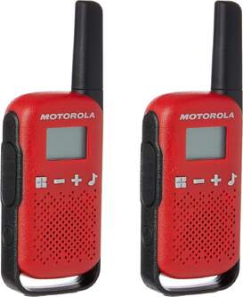 WALKIE TALKIE MOTOROLA T42 ROJO DOBLE PACK