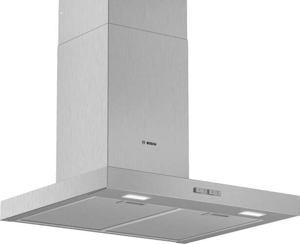 Campana Decorativa Bosch DWB66BC50 - 60cm, Extracción máx 621m3/h, 3 Potencias,  Inox