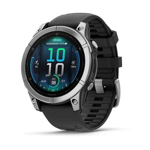 Smartwatch Garmin Fenix E Acero Negro - Bluetooth y Wi-Fi, correa silicona, Amoled, 16 días aut.