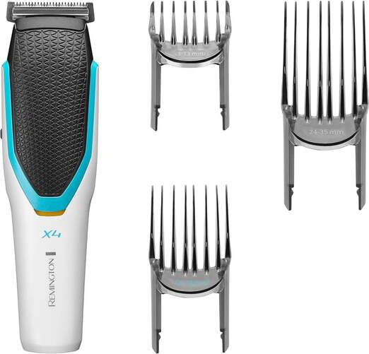 Cortapelo Remington HC4000 Series X4 - 3 Peines ajustables, Cuchillas de Acero, 60 min autonomía