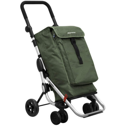 Carro de la compra Play Go Up 24910C 288 - Hasta 30 kg, 4 Ruedas, Verde Oliva