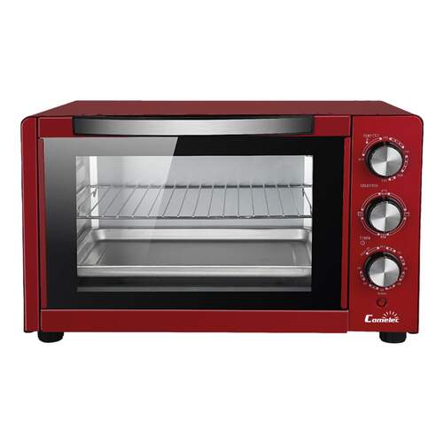 Horno de sobremesa Comelec HO2809C - Convección, 28 L, 1600 W, Rojo