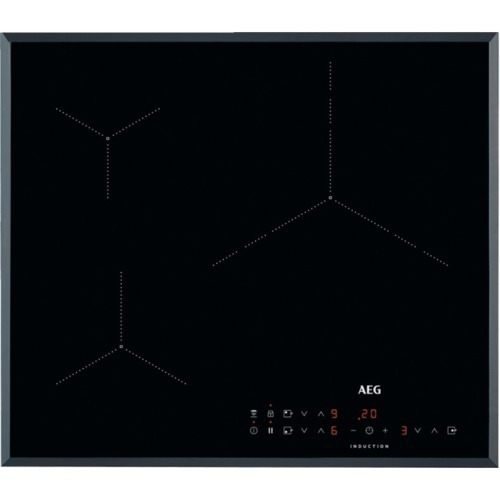 Placa de inducción AEG ILB63336FB - 3 Zonas, 32 cm, 4600 W, Negro