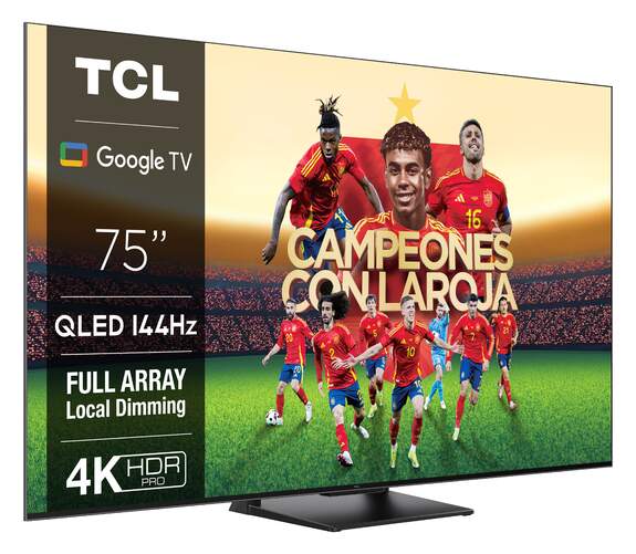 TV 75" QLED TCL 75C745 - 4K HDR Pro 144Hz, Full Array, Dolby Vision/Atmos 30W, Game Master HDMI 2.1