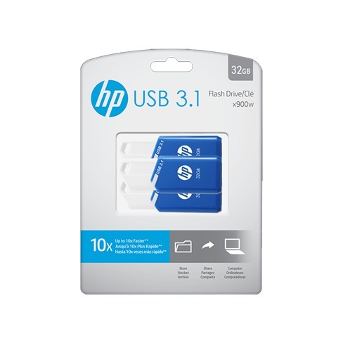 Memoria USB HP (Pack 3) 32GB X755W - USB 3.1, 70mbs