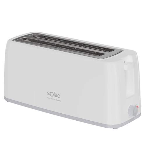 Tostador Solac TL5421 - 1200 W, 2 ranuras largas, blanco