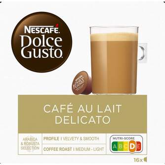 ESTUCHE DOLCE GUSTO CAFE AU LAIT DELICATO 16CAP