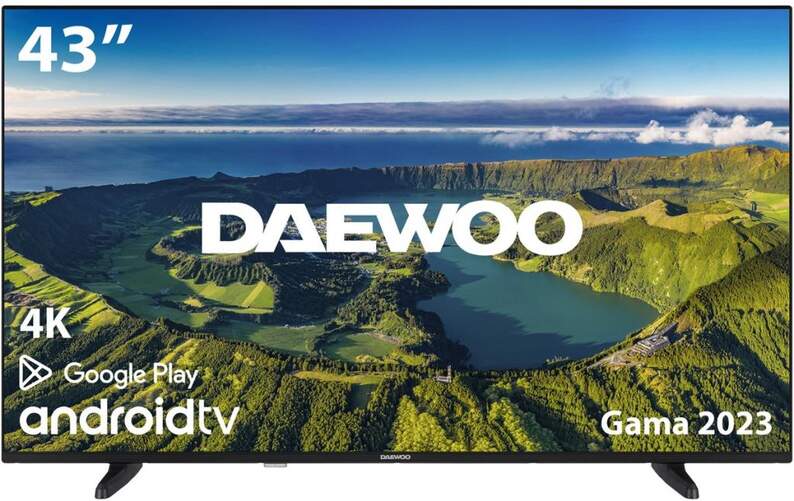 TV Daewoo 43" 43DM72UA - 4K Ultra HD, Android TV, HDR10