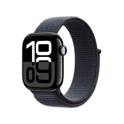 Smartwatch Apple S10 - GPS, 42 mm, Aluminio, Correa Deportiva, Negro Azabache