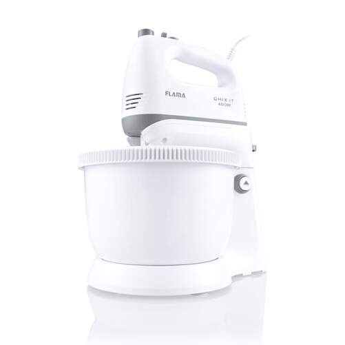 Batidora amasadora Flama 1417FL - Con bol, 3&#39;4 L, 400 W, Blanco