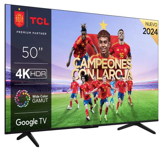 TV TCL 50" 50P755 - 4K Ultra HD, DLED, Google TV, Dolby Atmos, Wi-Fi, Bluetooth