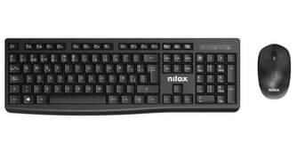 TECLADO   RATON NILOX XKMWE012 INALAMBRICO NEGRO