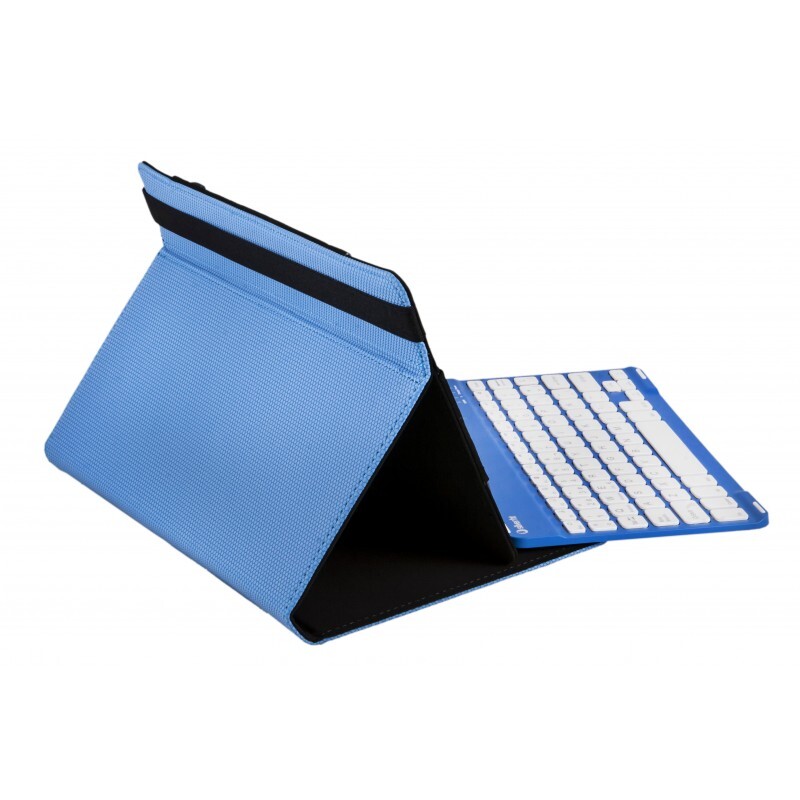 Funda con Teclado Silver HT Universal Azul - Para Tablets 9" a 11",