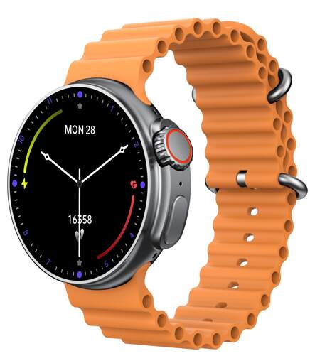 Smartwatch DCU BOSTON Negro/Naranja - Bluetooth, pantalla 1,43", asistente virtual, modos deportivos