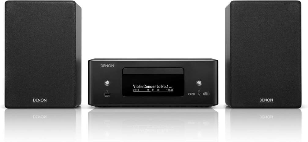 Cadena de sonido Denon N12DAB - 65 W, Wi-Fi y Bluetooth, HDMI, Negra