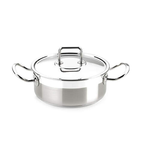 Cacerola Bra Profesional - 22 cm, Tapa, Inox