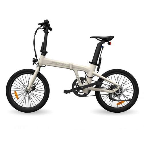 Bici Eléctrica Xiaomi Ado A20 - 250W,10Ah 36V, Aut. Hasta 100km, Frenos Disco, Correa Carbono,Blanca