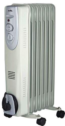 Radiador de aceite Ártica ARA1507 - 1500 W, 50 Hz, ajustes de termostato, gris