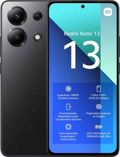 Xiaomi Redmi Note 13 - 6/128 GB, 6,67", Negro