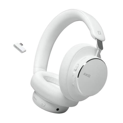 Auriculares AKG N9 Hybrid ANC Over Ear - Diadema, Bluetooth 5.3,  Autonomía 100 h, 95 dB, Blanco