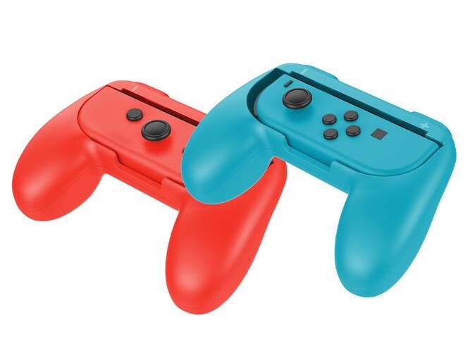 Agarres BlackFire para mandos Joy Con de Nintendo Switch - 2 unidades, rojo y azul