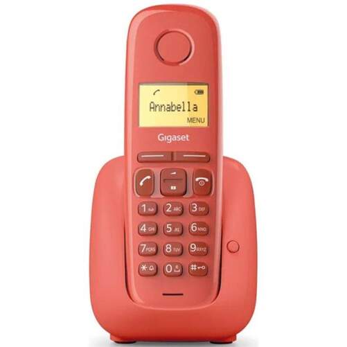 Teléfono inalambrico Gigaset A180 - Rojo, 18 h conversación, pantalla 1,5", identificador llamadas