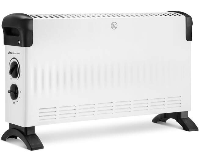 Convector Ufesa Polux Nano - 1800 W, Blanco, Negro