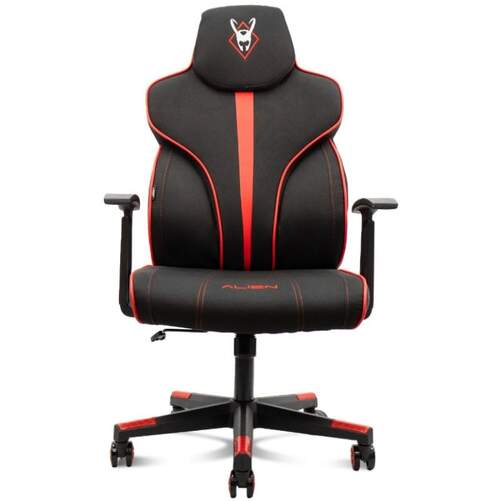 Silla Gaming Woxter Stinger Station Alien 2.0 - Polipiel con Bordados, Pistón Clase 4, Negro, Rojo