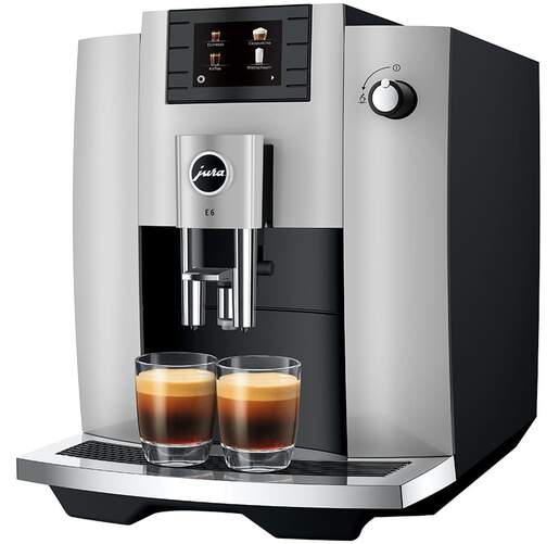 Cafetera Superautomática Jura E6 15440 - 1450 W, 15 bar, Wifi, Molinillo integrado, 2 tazas, Plata