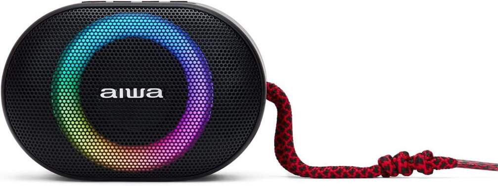 Altavoz Aiwa BST330RD - 10 W, Luces RGB, Tarjeta MicroSD, Rojo