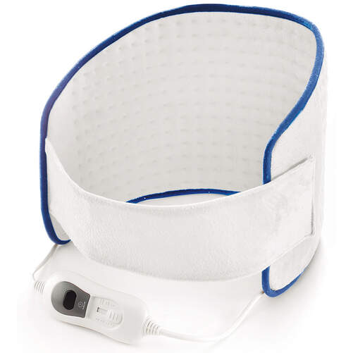 Almohadilla Lumbar FM CS400 - 690x290 mm, 100 W, 3 Temperaturas, Blanco, Azul