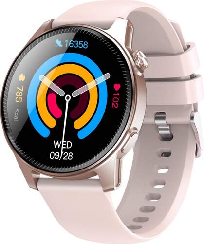 Smartwatch Denver SWC-392RO Rosa - Pantalla AMOLED 1,43", Bluetooth, 120 h Autonomía, IP67