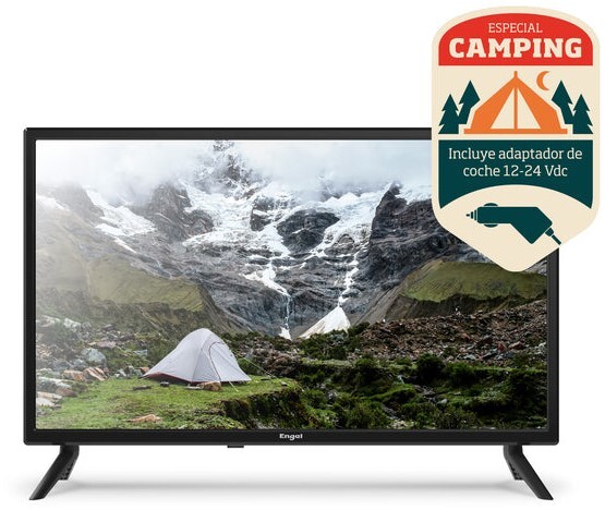 TV Engel 24" LE2462CA Especia Camping - HD, Modo Hotel, Cargador coche de 12/24 Vdc