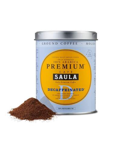 Café Molido Descafeinado Saula 25124110 - Café Premium Descafeinado, Arábica, 250 g