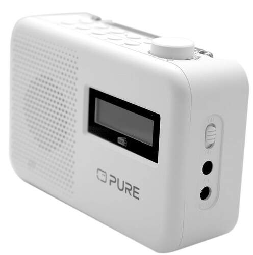 Radio Digital Pure Elan One2 - Radio DAB+/FM, Con Bluetooth 5.1, LCD, Portátil, Blanco