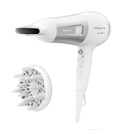 Secador Rowenta CV5930 - 2400 W, con difusor, 2 velocidades, blanco