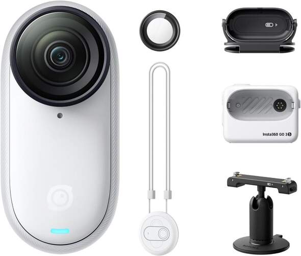 Cámara Insta360 Go 3 - 4K, F2.8, 128GB, WiFi, 38 min autonomia, IPX8, Estabilización