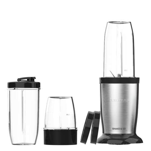 Batidora Vaso  Taurus Shake & Go - 800 W, 2 V, 500 ml, 2 Vasos Portátiles, Negro, Inox