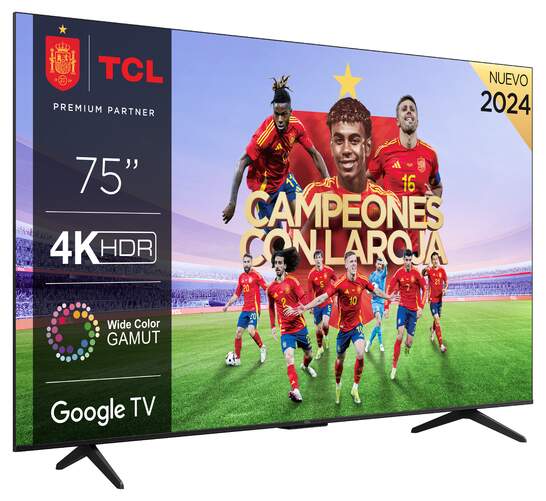 TV TCL 75" 75P755 - 4K Ultra HD, DLED, Google TV, Dolby Atmos, Wi-Fi, Bluetooth