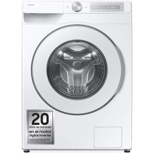 Lavadora Samsung WW90DG6U85HHU3 - 9 kg, Clase A -10%, 1400 rpm, Blanco