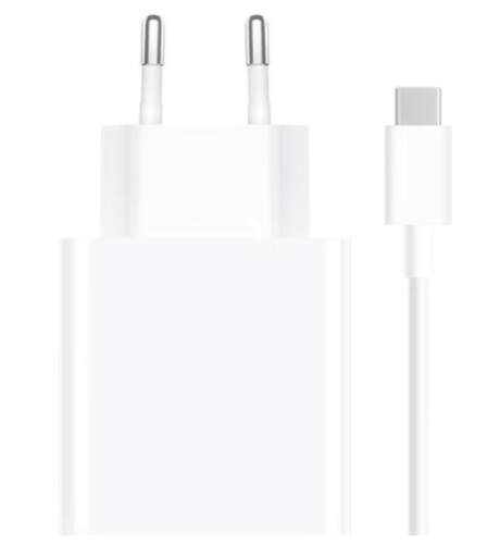 Cargador Xiaomi BHR6039EU - USB A de 33 W, incluye cable USB-C, blanco